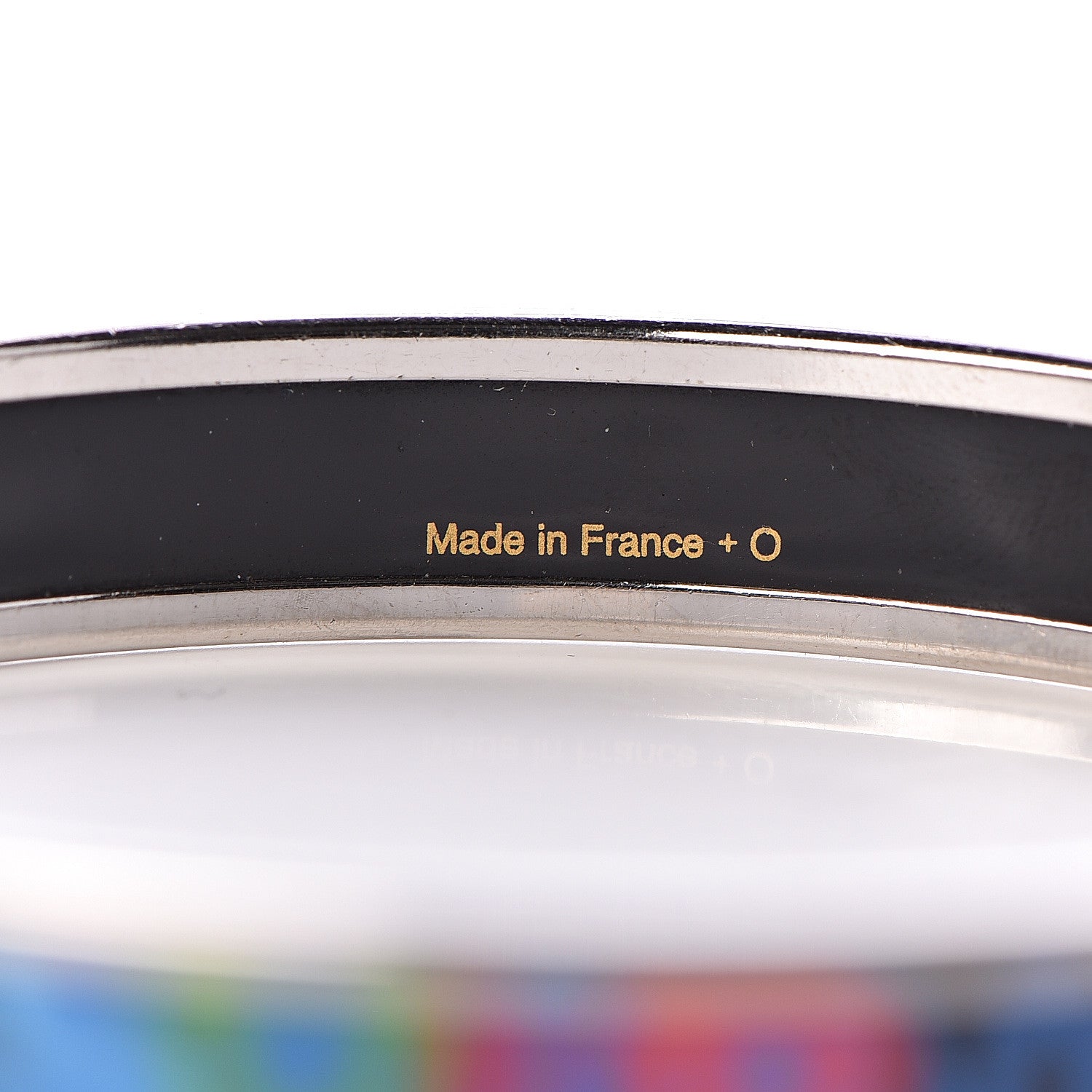 Hermes Enamel Printed Narrow Capitales Bracelet 70 5 of 5