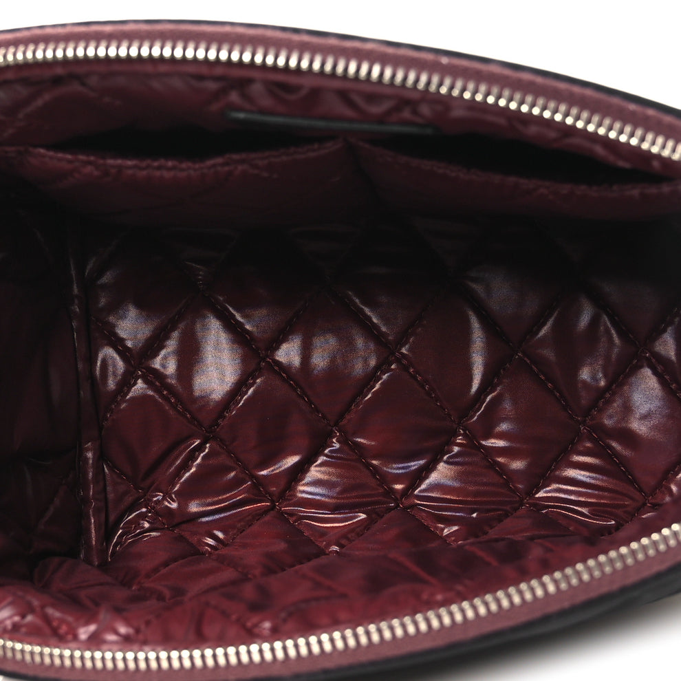 Chanel Nylon Quilted Small Cosmetic Case Black 1854681 – FASHIONPHILE