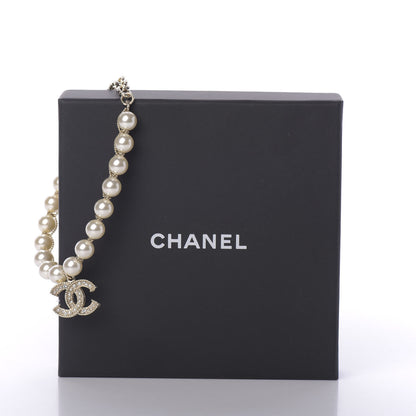 Chanel Pearl Crystal CC Bracelet Gold 5 of 5
