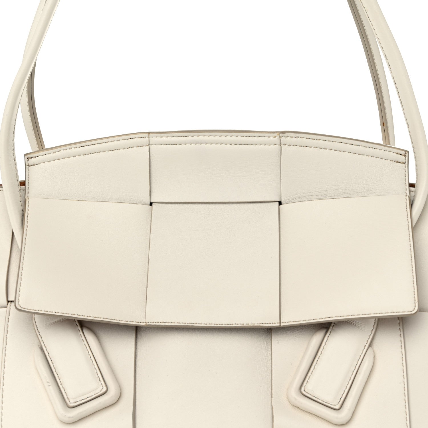 Bottega Veneta French Calfskin Maxi Intrecciato Small Arco Bianco 8 of 11