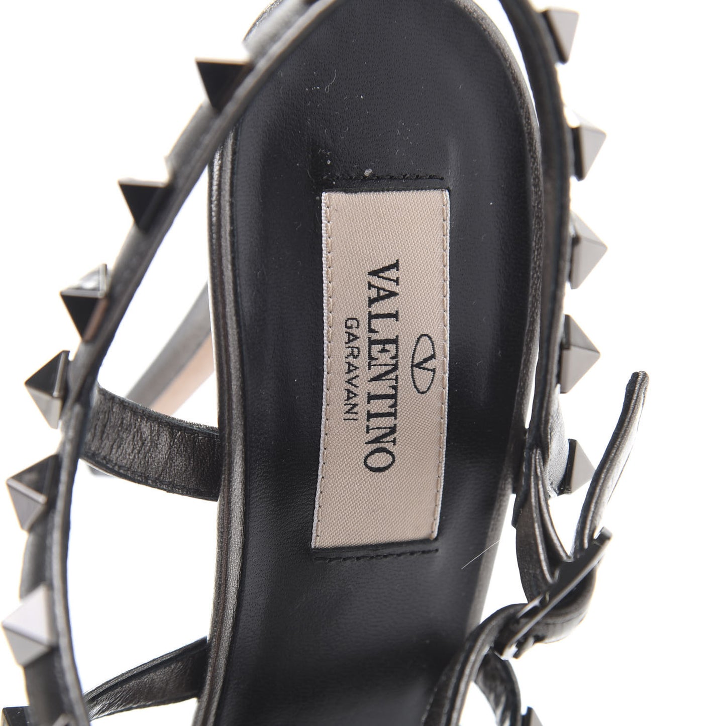 Metallic Nappa Rockstud Gladiator 105mm Sandals 37 Rutenio