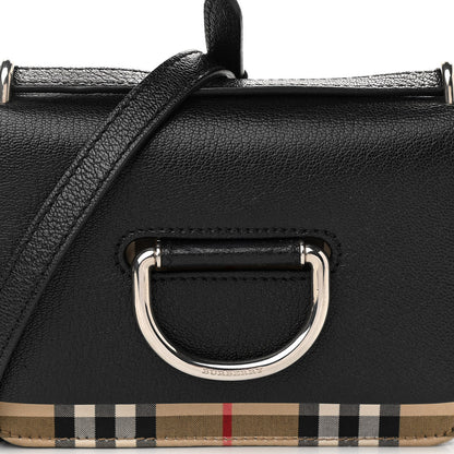 Burberry Goatskin Vintage Check Mini D-Ring Bag Black 7 of 13