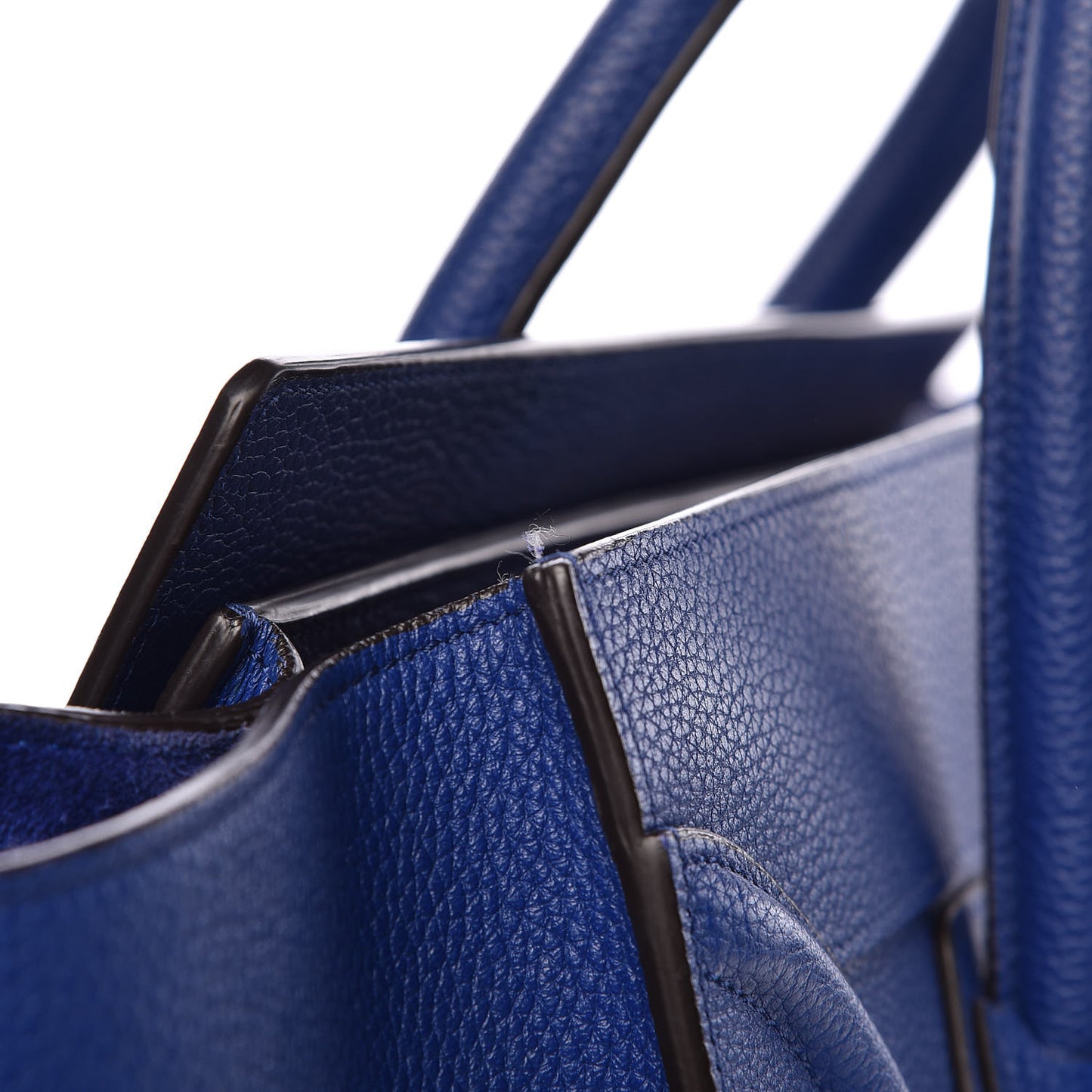 Drummed Calfskin Mini Luggage Indigo