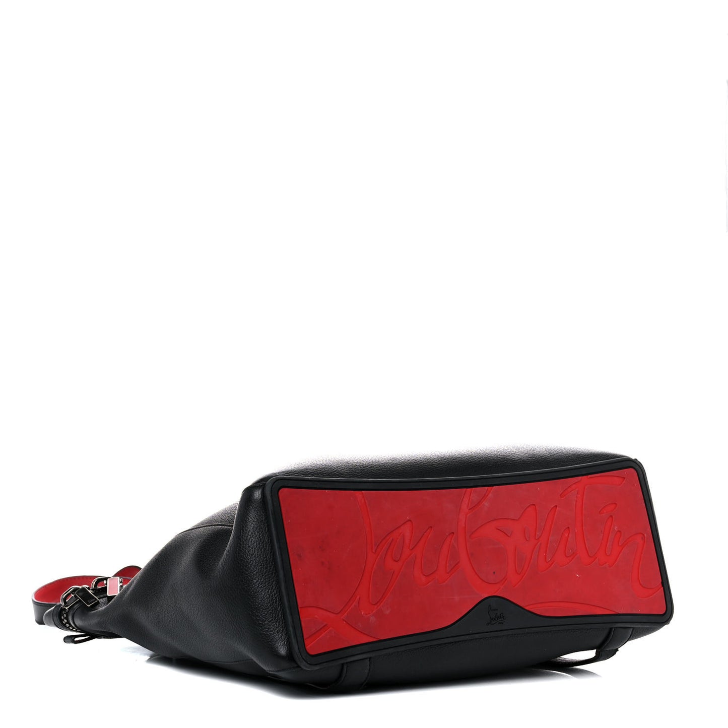 Grained Calfskin Studded Tote Black