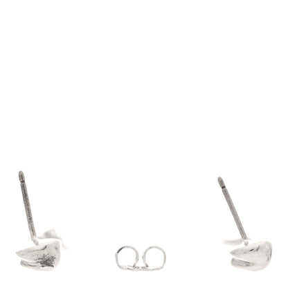 Tiffany Sterling Silver Elsa Peretti Nature Leaf Drop Earrings 3 of 4