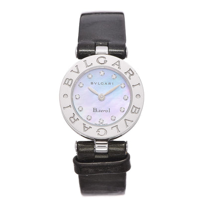 Bulgari Stainless Steel Calfskin Diamond Blue Mother of Pearl 22mm B.Zero1 Quartz Watch 1 of 12