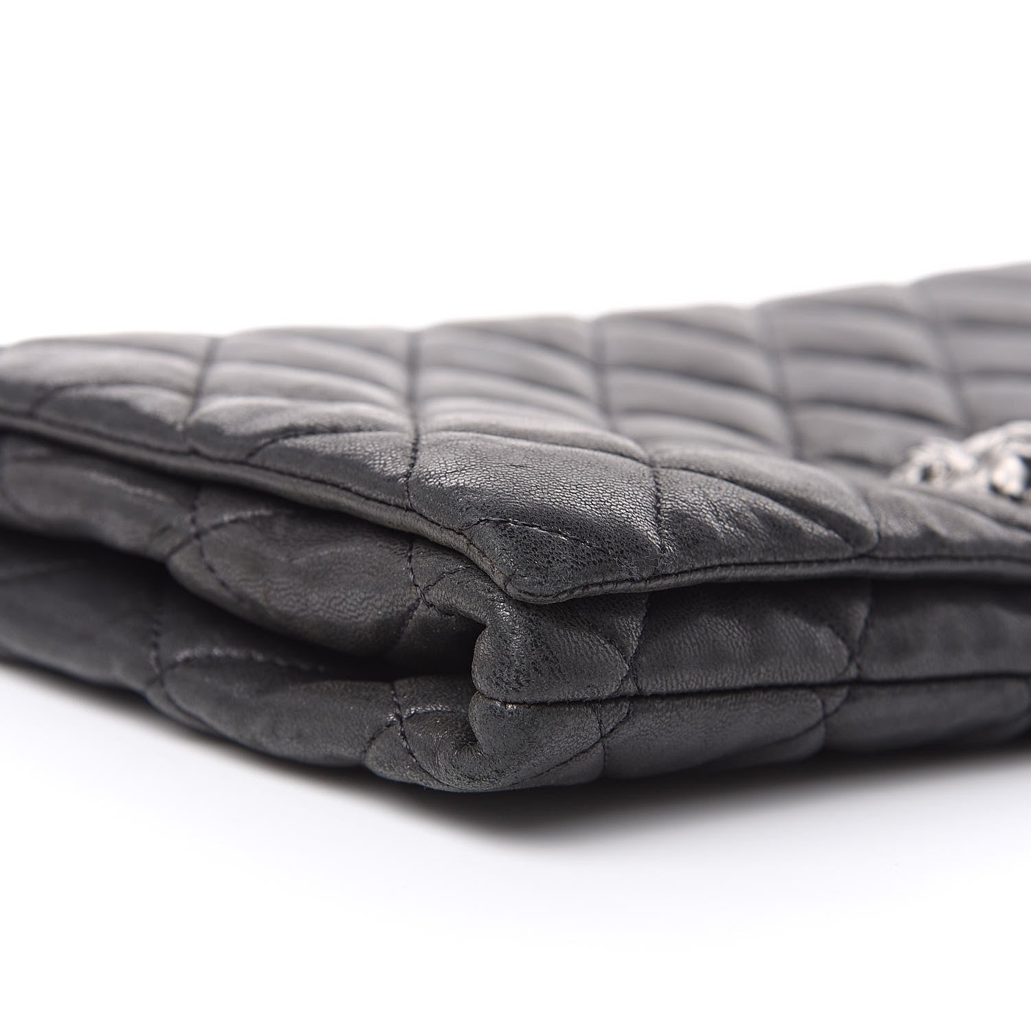 Chanel Lambskin Quilted Medium Leo Lion Flap Clutch Black 8 of 13