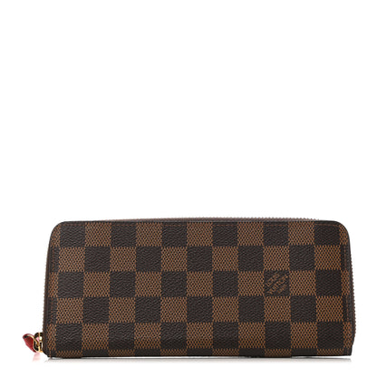Louis Vuitton Damier Ebene Clemence Wallet Cherry 1 of 7