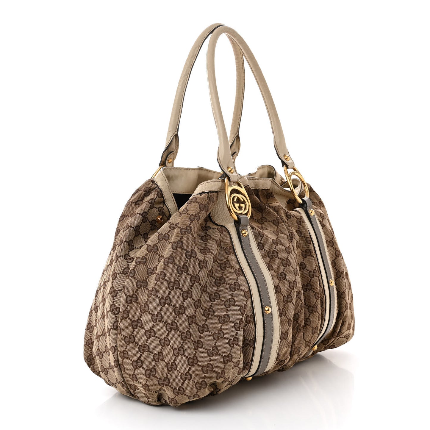 Monogram Medium Interlocking Icon Tote Ivory