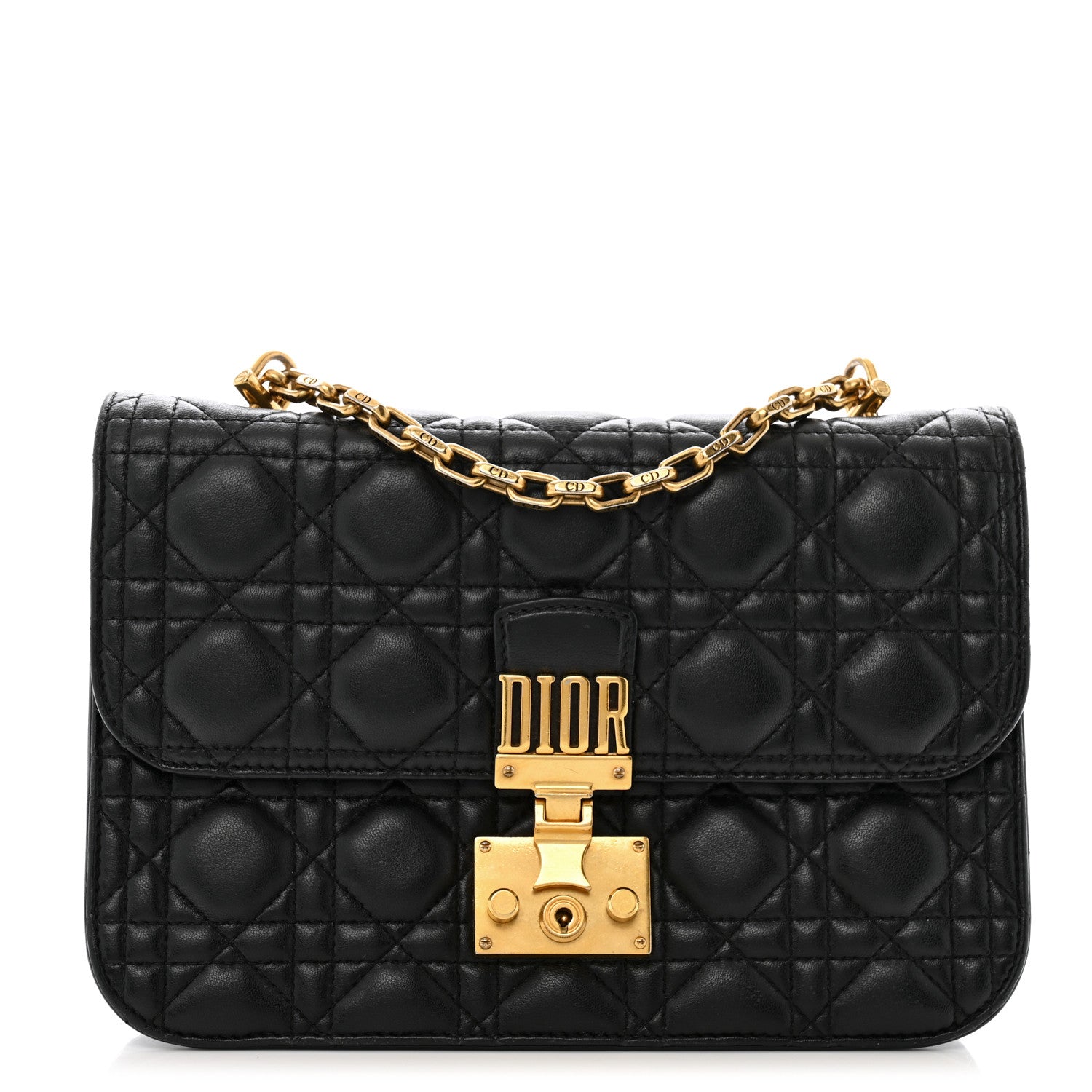 Christian Dior Lambskin Cannage Large Dioraddict Flap Bag Black 1 of 14