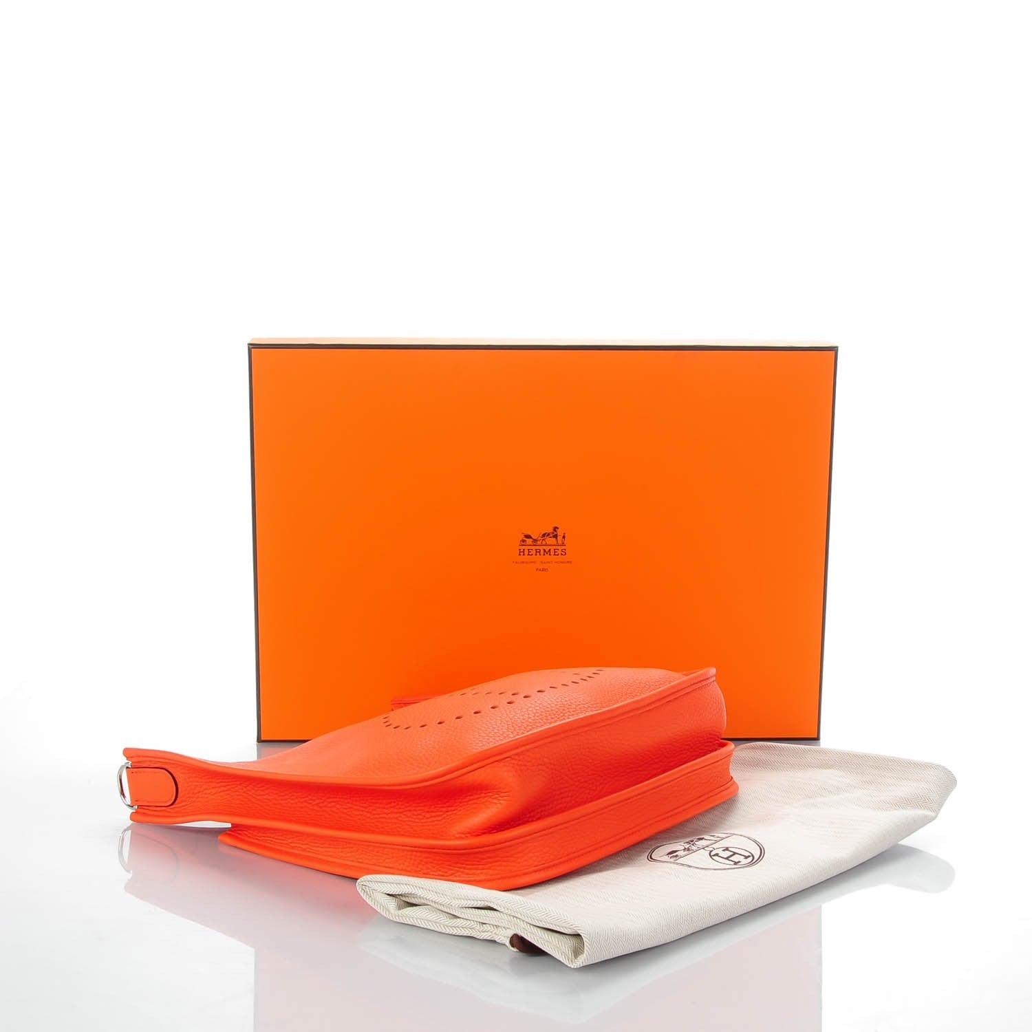 Hermes Taurillon Clemence Evelyne III PM Poppy Orange 4 of 8