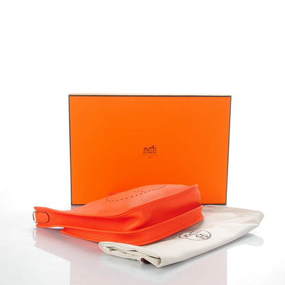 Hermes Taurillon Clemence Evelyne III PM Poppy Orange 4 of 8