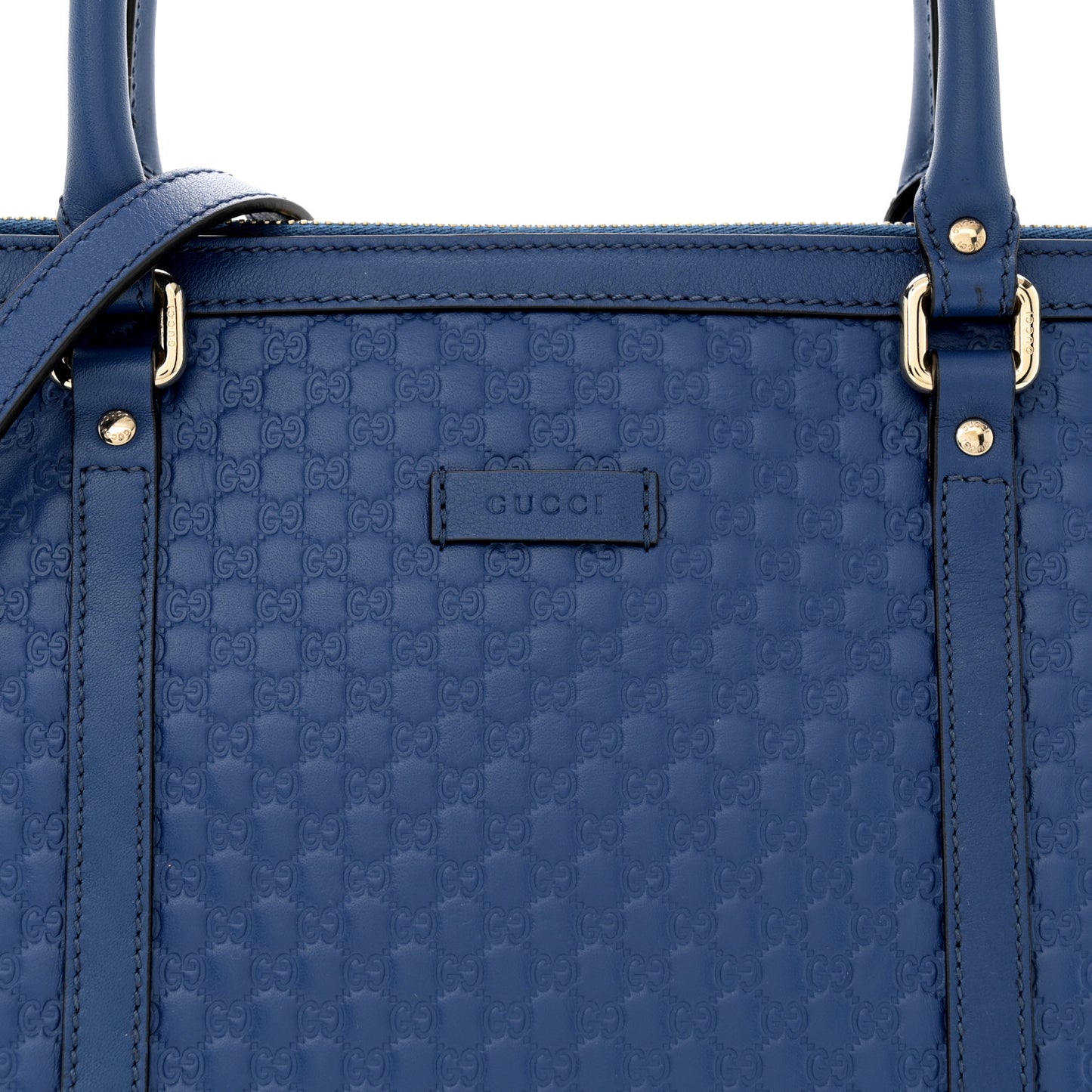Soft Microguccissima Small Zippered Satchel Caspian