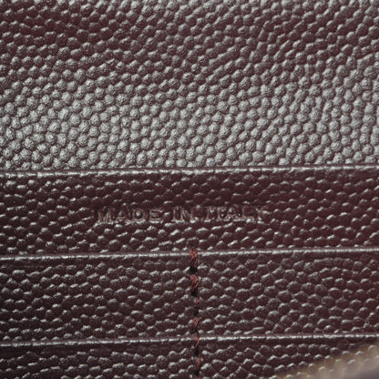 Saint Laurent Grain De Poudre Matelasse Chevron Monogram Chain Wallet Amaranto 7 of 9