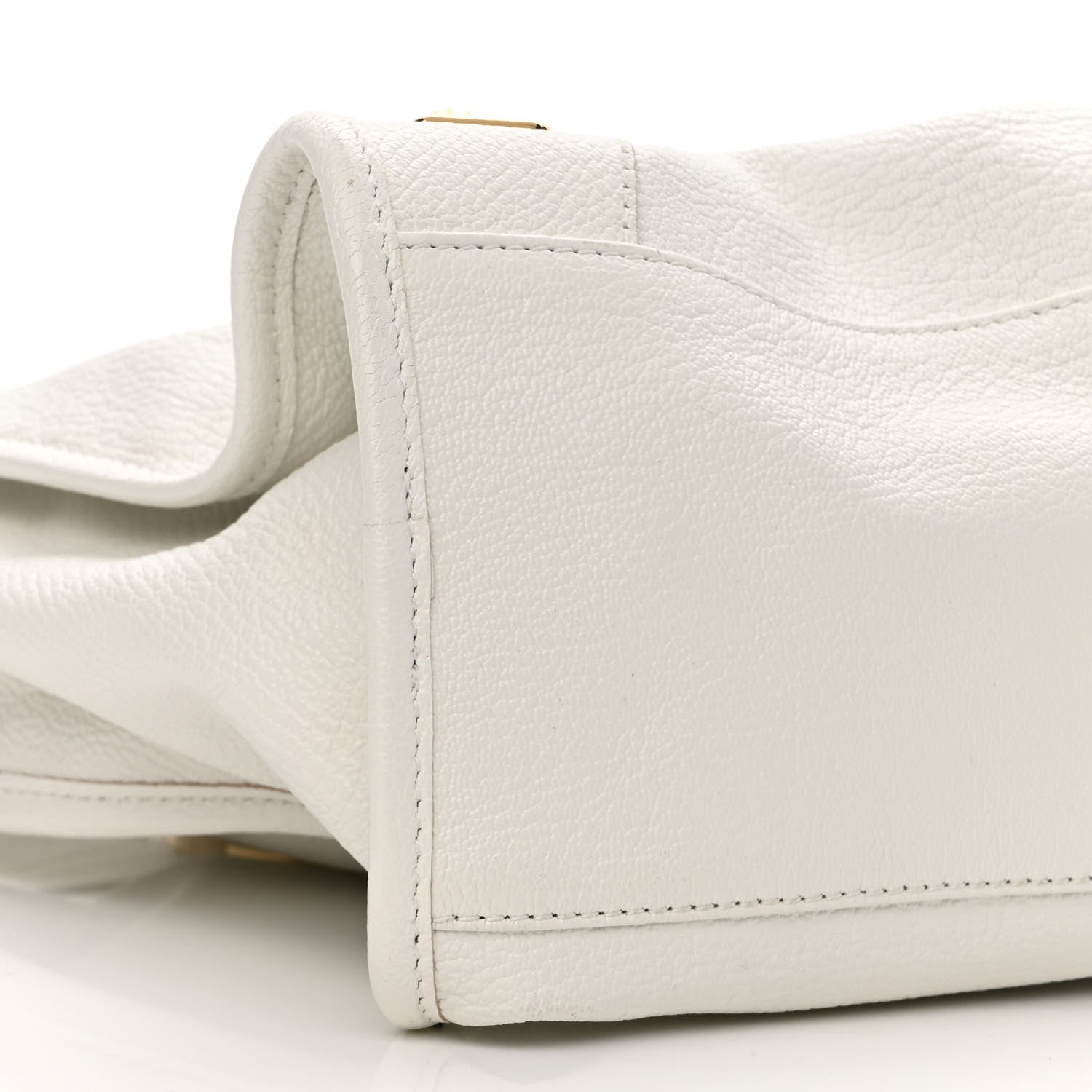 Balenciaga Chevre Gold Metallic Edge Hardware City White 9 of 10