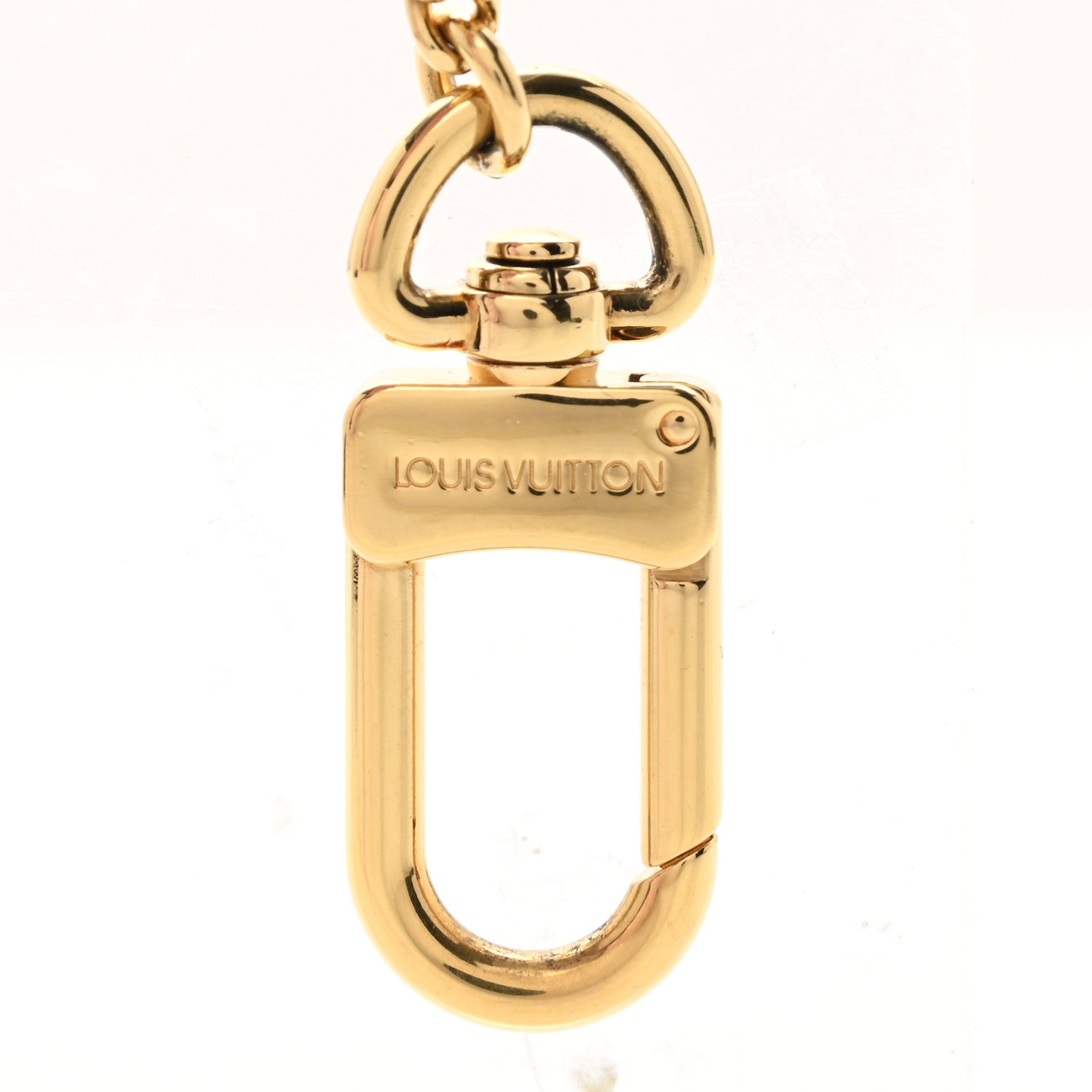 Louis Vuitton Metal Pochette Extender Key Ring Chain Gold 3 of 3