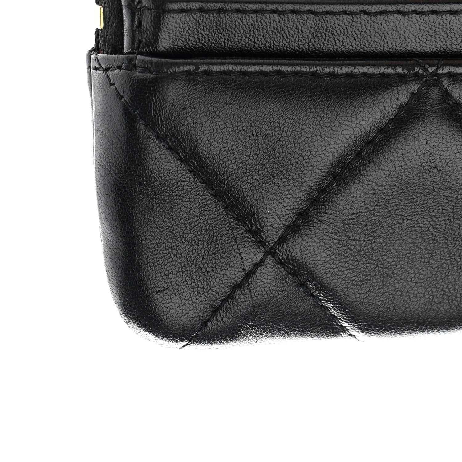 Chanel Lambskin Quilted Chanel 19 Zip Card Holder Wallet Black 8 of 11