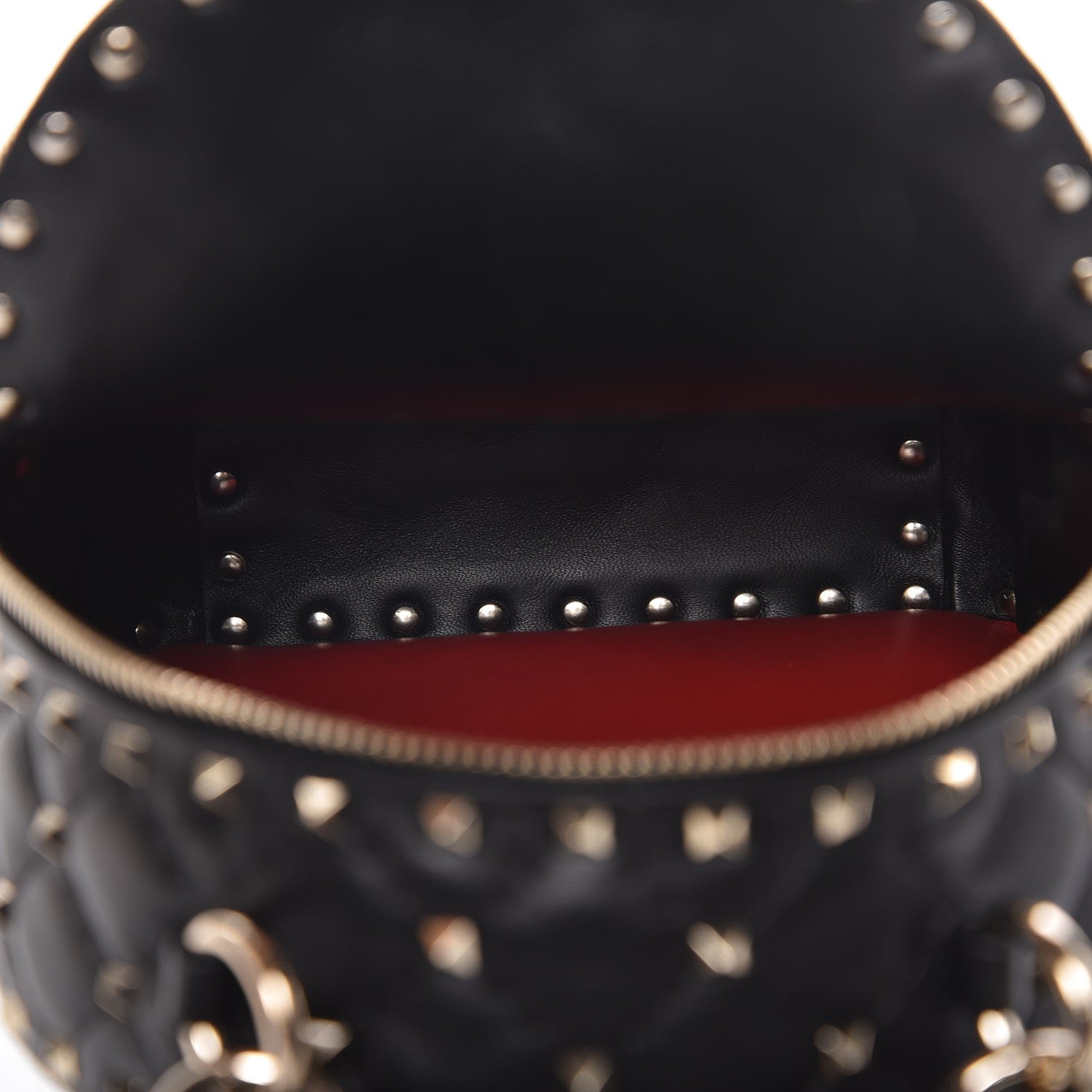 Valentino Garavani Nappa Quilted Mini Rockstud Spike Backpack Black 5 of 6