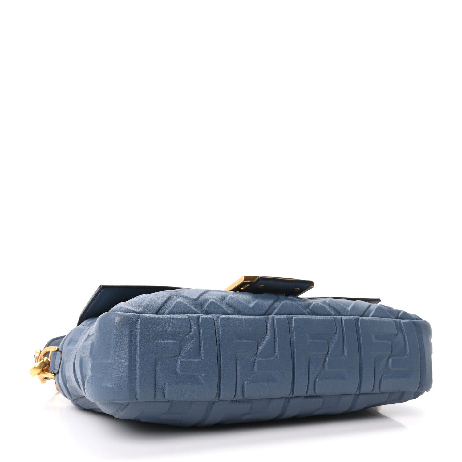 Fendi Nappa FF 1974 Embossed Baguette Mirto 4 of 10