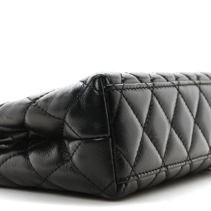 Chanel Shiny Aged Calfskin Quilted Nano Kelly Shopper Black 9 of 11