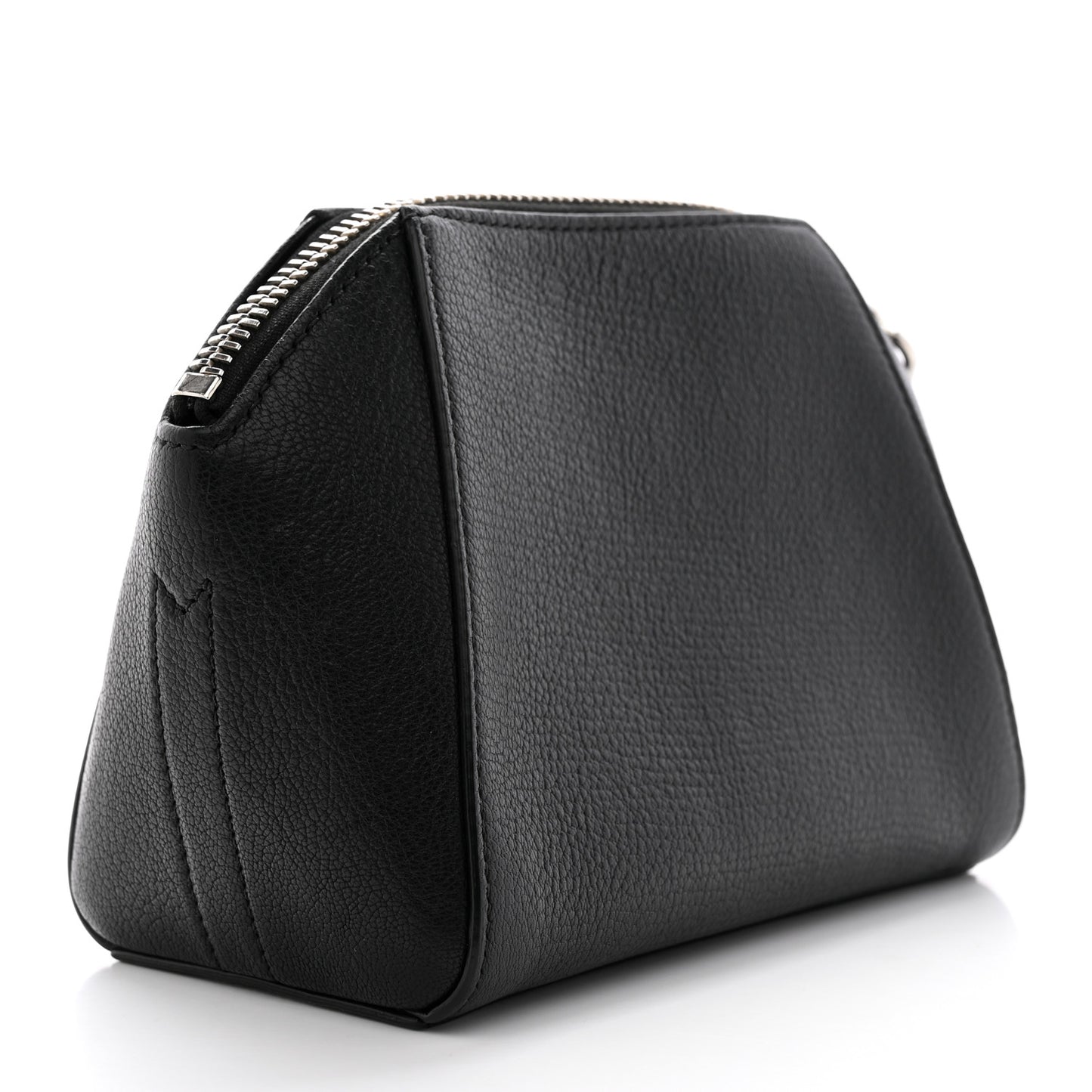 Sugar Goatskin Small Antigona Beauty Wristlet Black