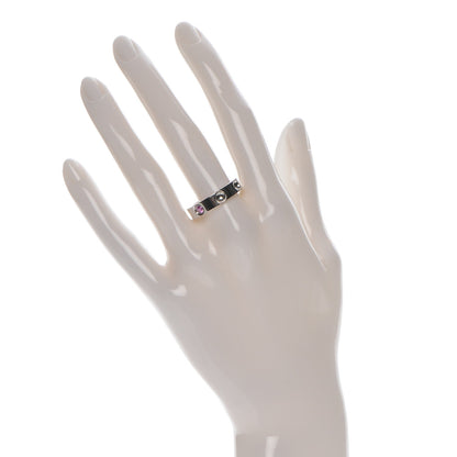 Louis Vuitton 18K White Gold Pink Safran Empreinte Ring 58 8.5 2 of 6