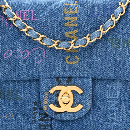 Chanel Denim Quilted Mini Denim Mood Rectangular Flap Blue Multicolor 8 of 11