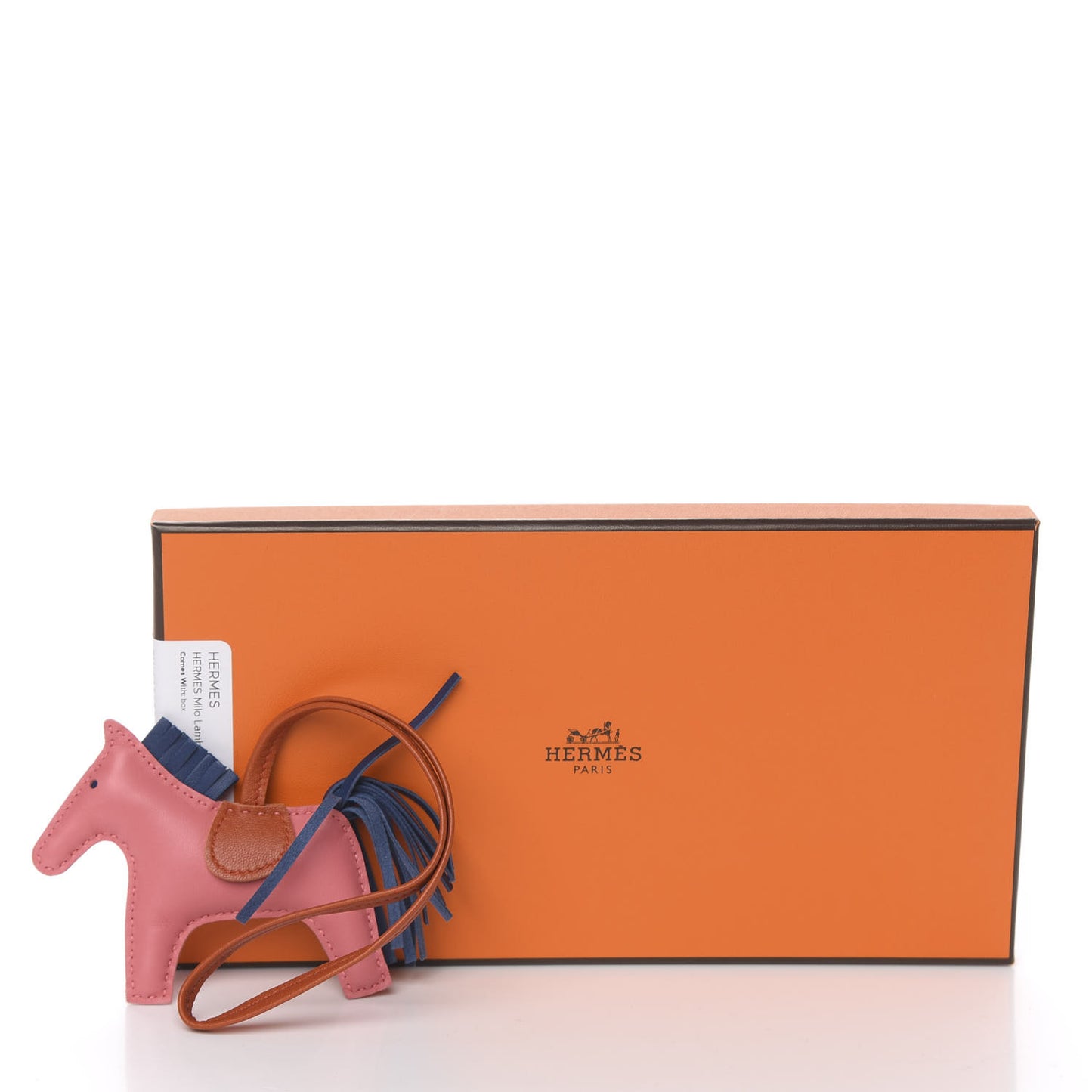 Milo Lambskin Grigri Rodeo Bag Charm PM Rose Azalee Cornaline Bleu De Malte
