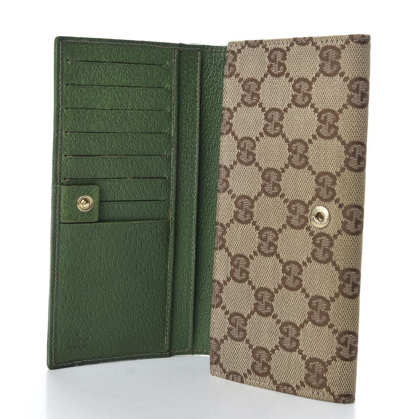 Monogram Studded Continental Wallet Green