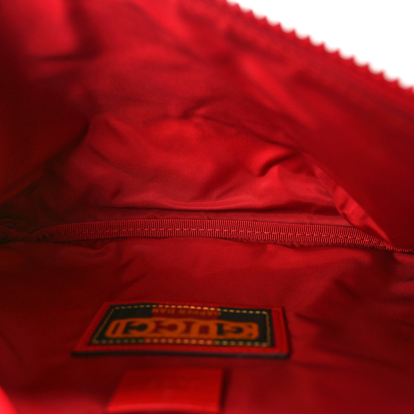 X DAPPER DAN Calfskin GG Micro Monogram Belt Bag Red