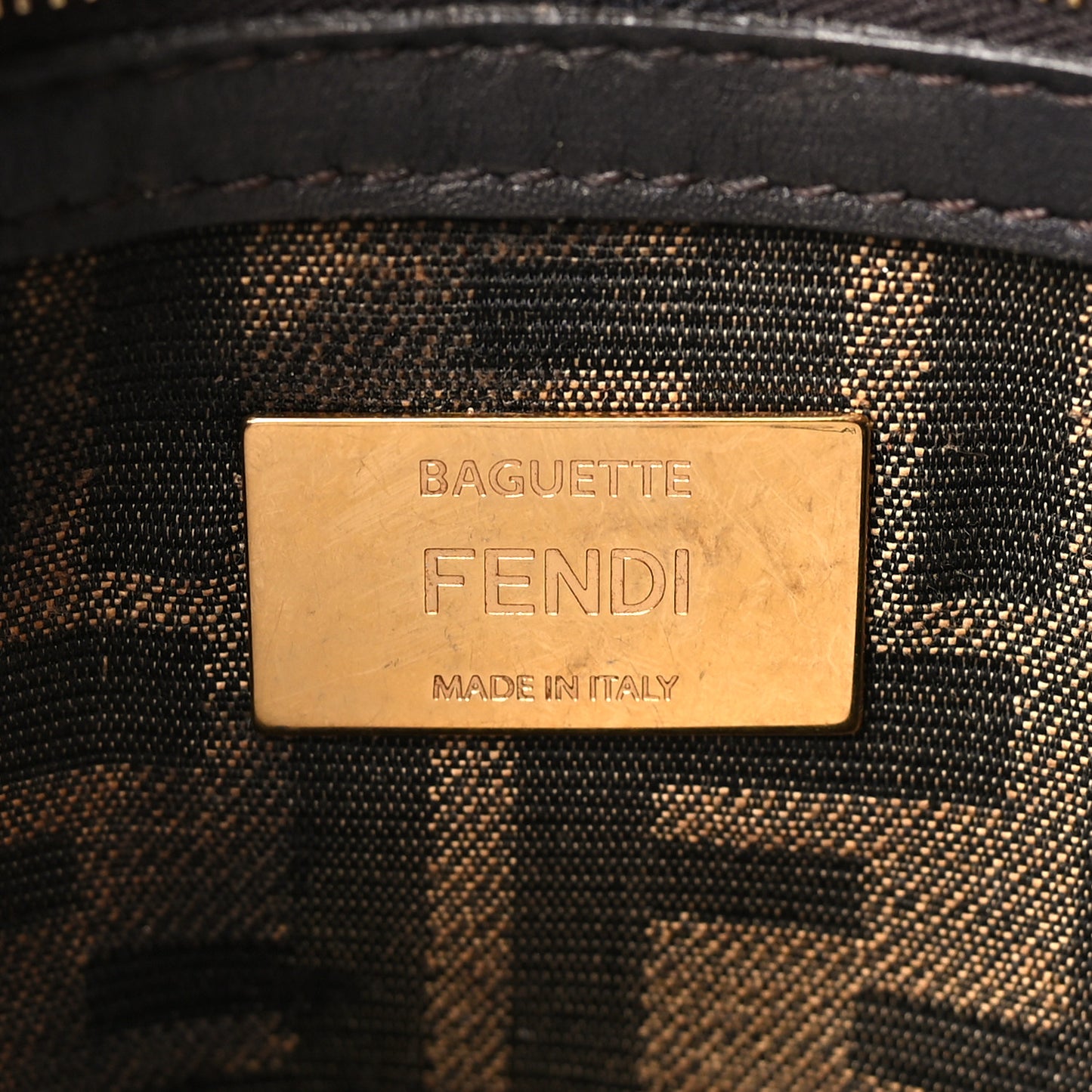Fabric Jacquard FF 1974 Medium Baguette Tobacco Moro Black