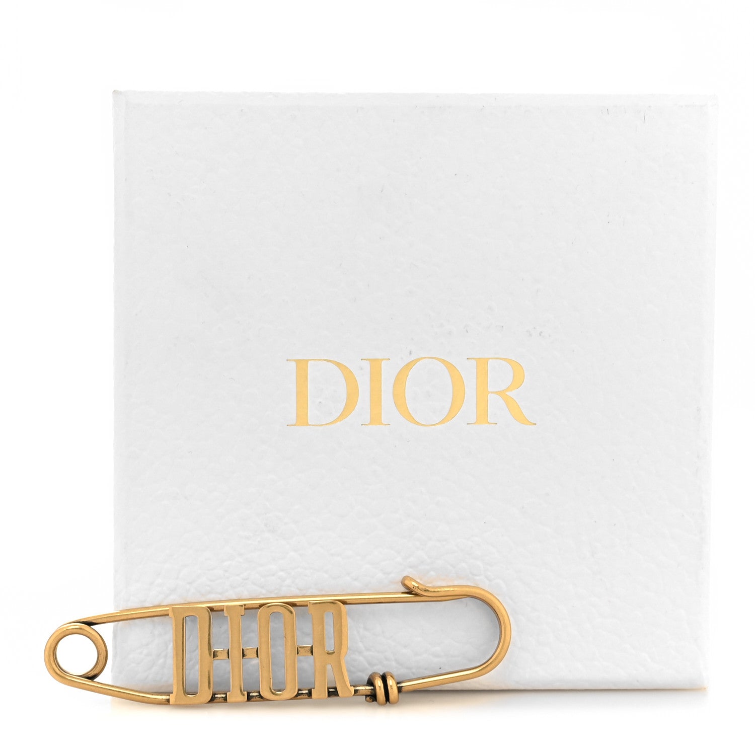 Christian Dior Logo Brooch Gold 3 of 3