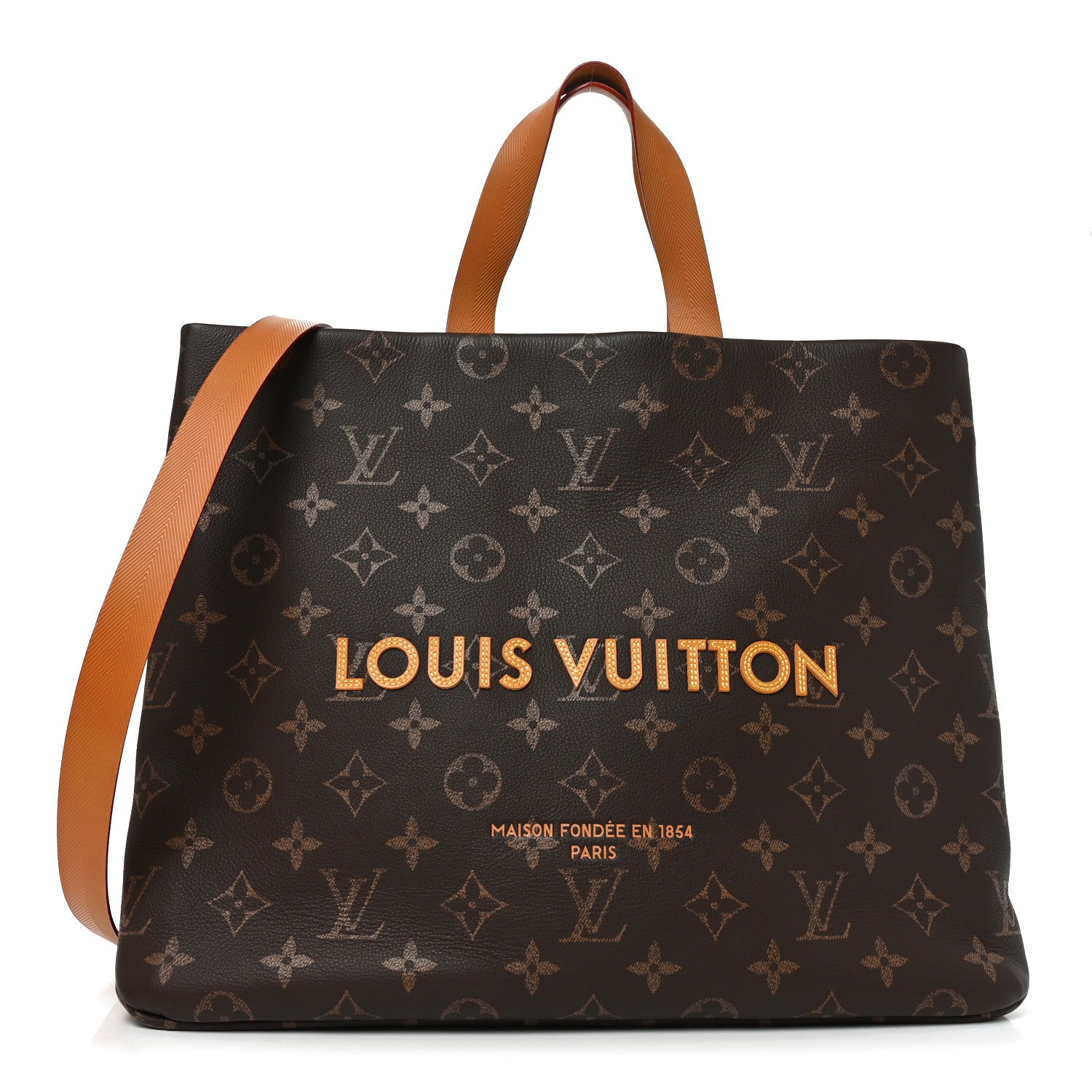 Louis Vuitton Calfskin Monogram Shopper Tote MM 1 of 9