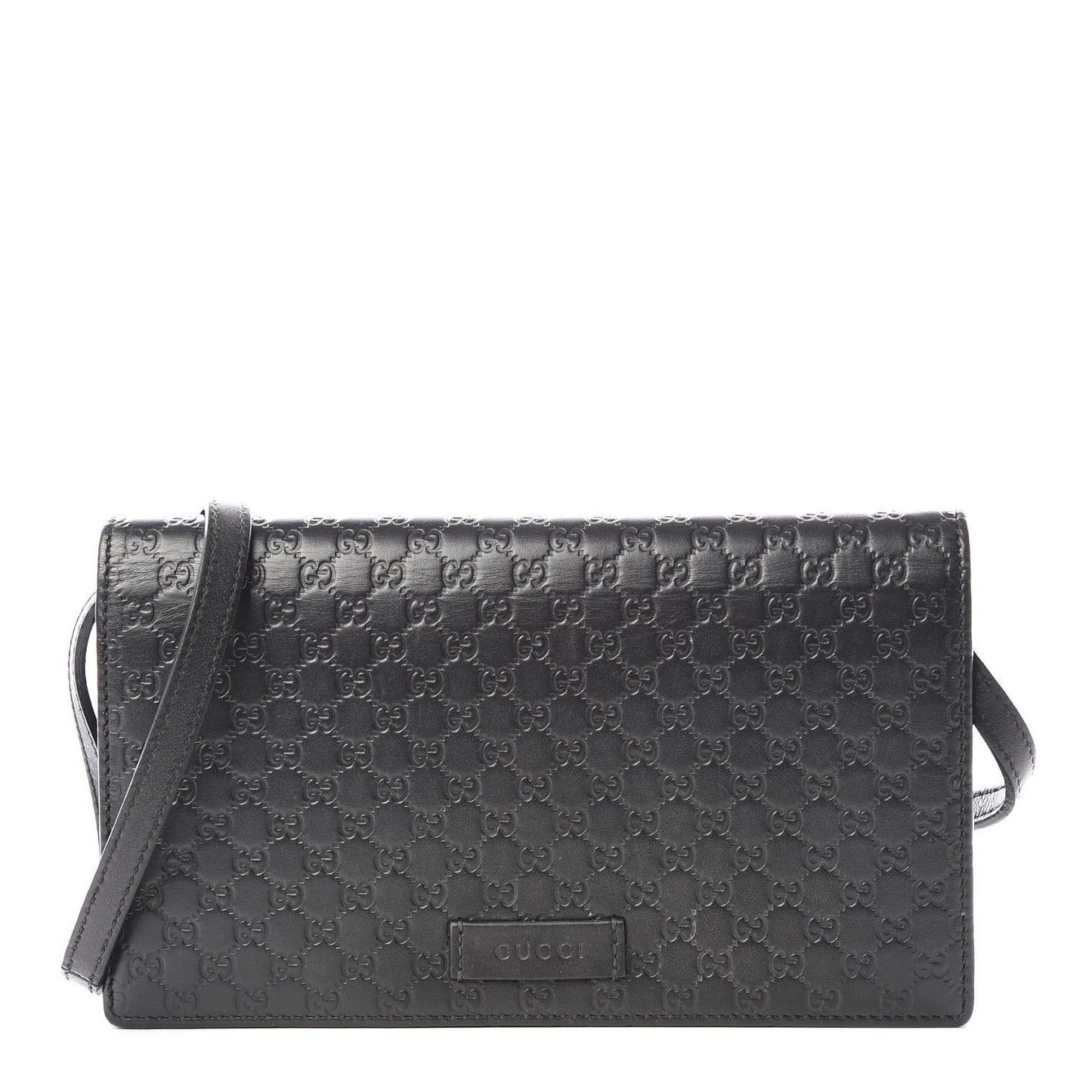 Microguccissima Crossbody Wallet Black