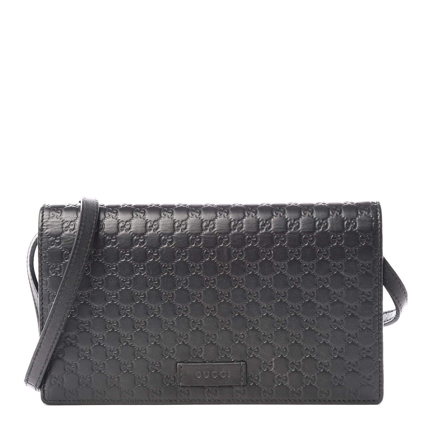 Gucci Microguccissima Crossbody Wallet Black 1 of 10