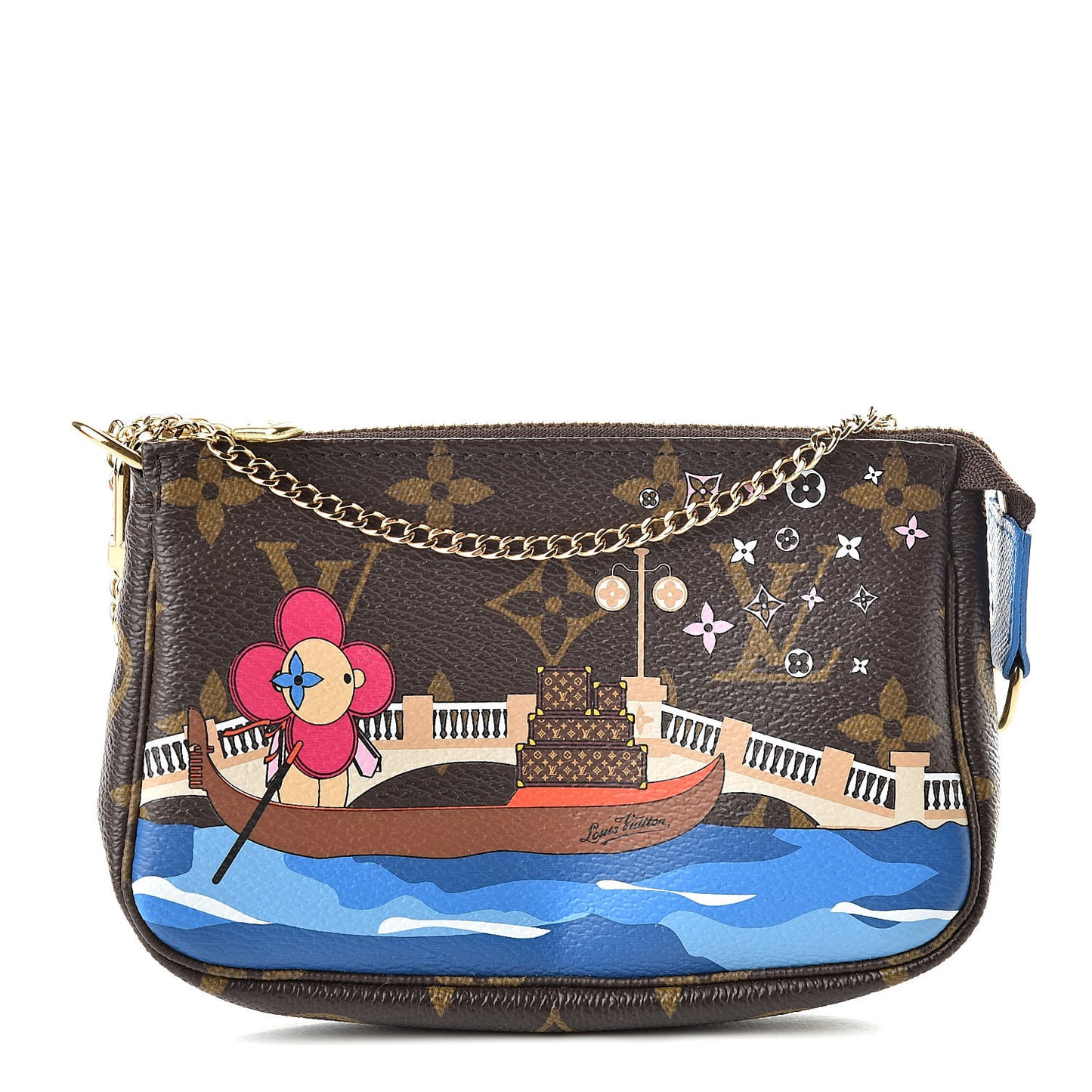 Monogram 2019 Christmas Animation Mini Venice Pochette Accessories Blue