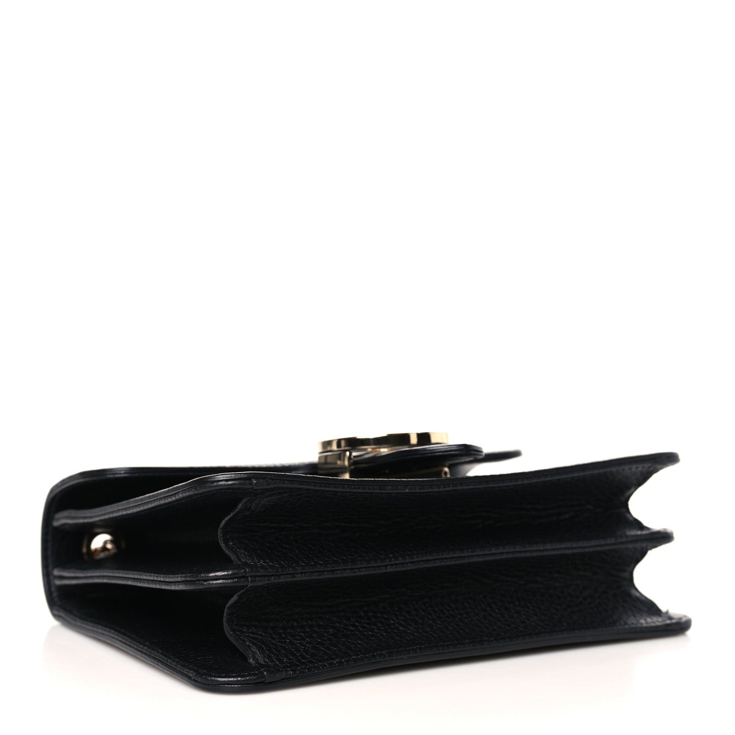 Dollar Calfskin Small Interlocking G Shoulder Bag Black