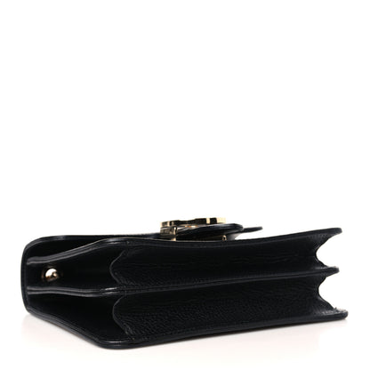 Gucci Dollar Calfskin Small Interlocking G Shoulder Bag Black 4 of 9