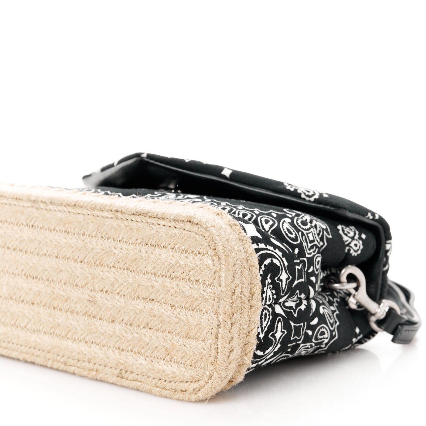 Cotton Bandana Y Quilted Monogram Toy Loulou Crossbody Bag Black White
