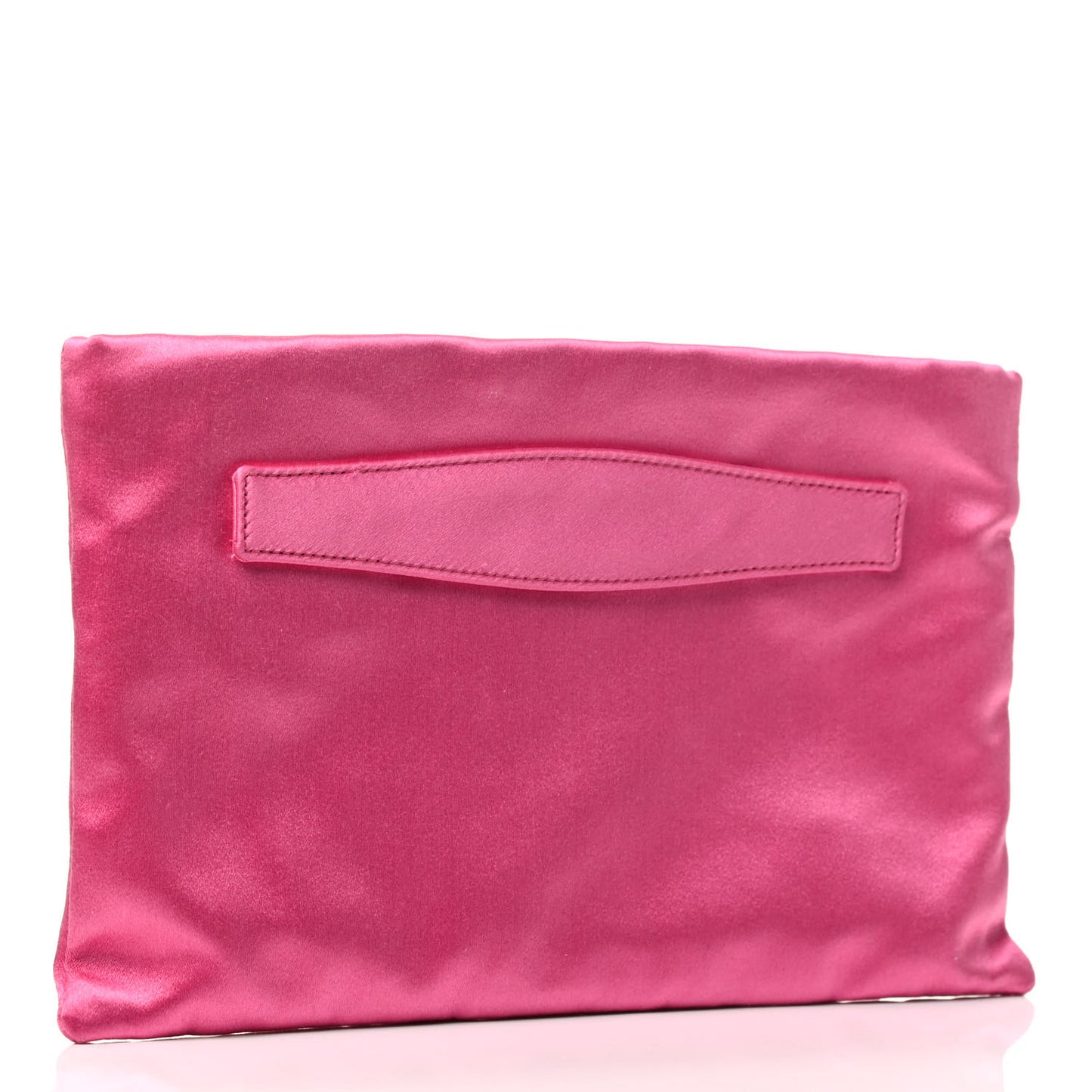Satin Raso Evening Clutch Fuxia