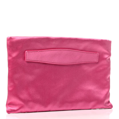 Prada Satin Raso Evening Clutch Fuxia 2 of 3