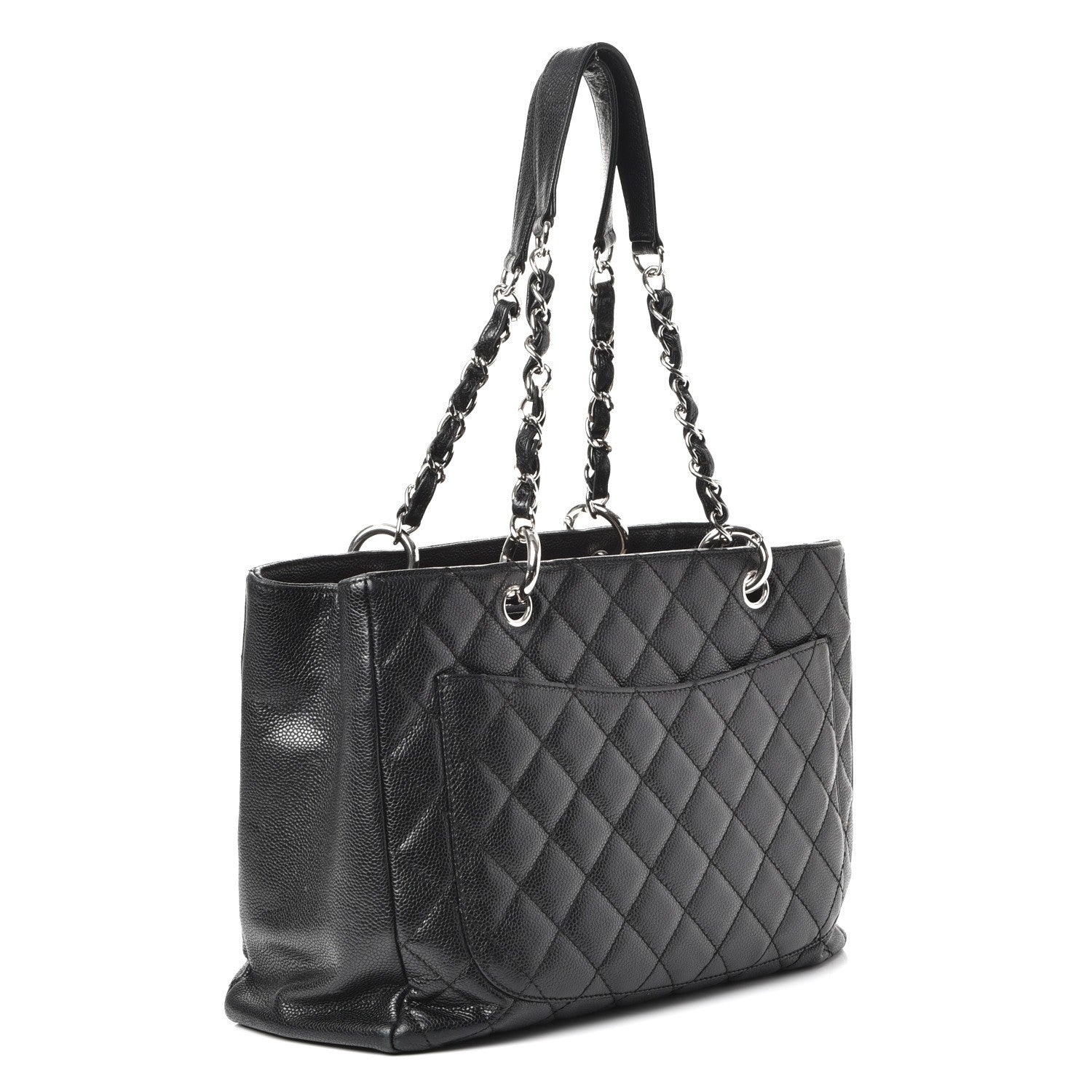 Chanel Caviar Quilted Grand Shopping Tote GST Black 3 of 9