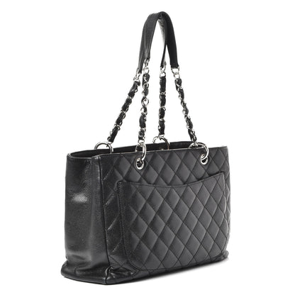 Chanel Caviar Quilted Grand Shopping Tote GST Black 3 of 9
