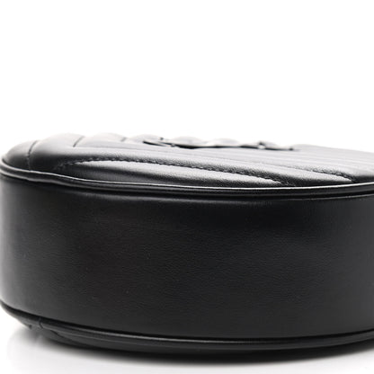 Saint Laurent Calfskin Matelasse Chevron Round Vinyle Camera Bag Black 8 of 8