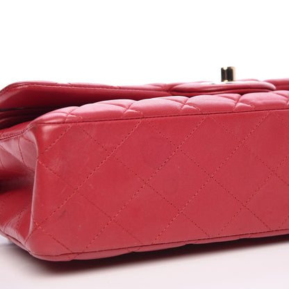 Chanel Lambskin Quilted Medium Double Flap Dark Pink 8 of 8