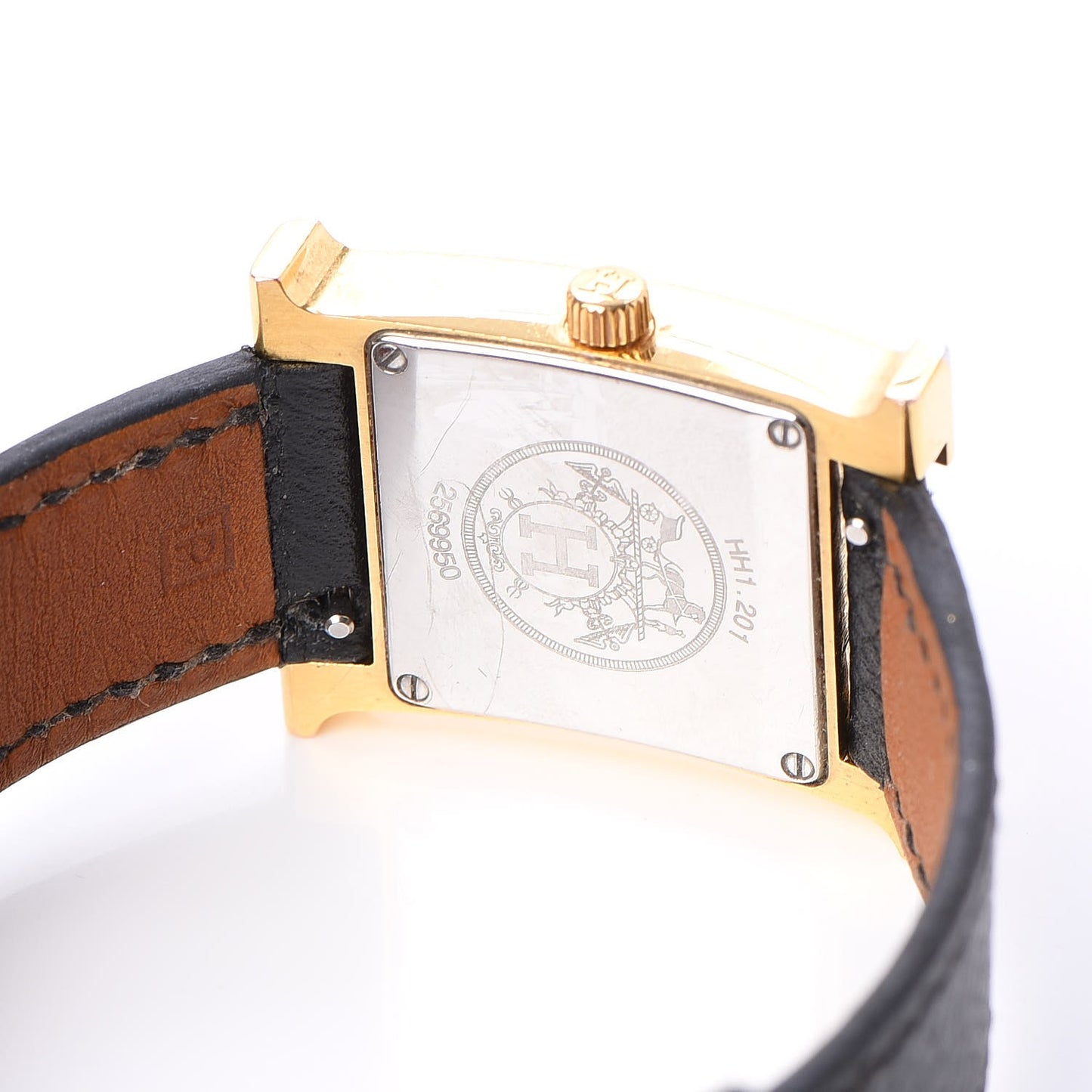 Stainless Steel Epsom 21mm Heure H Hour Quartz Watch Noir