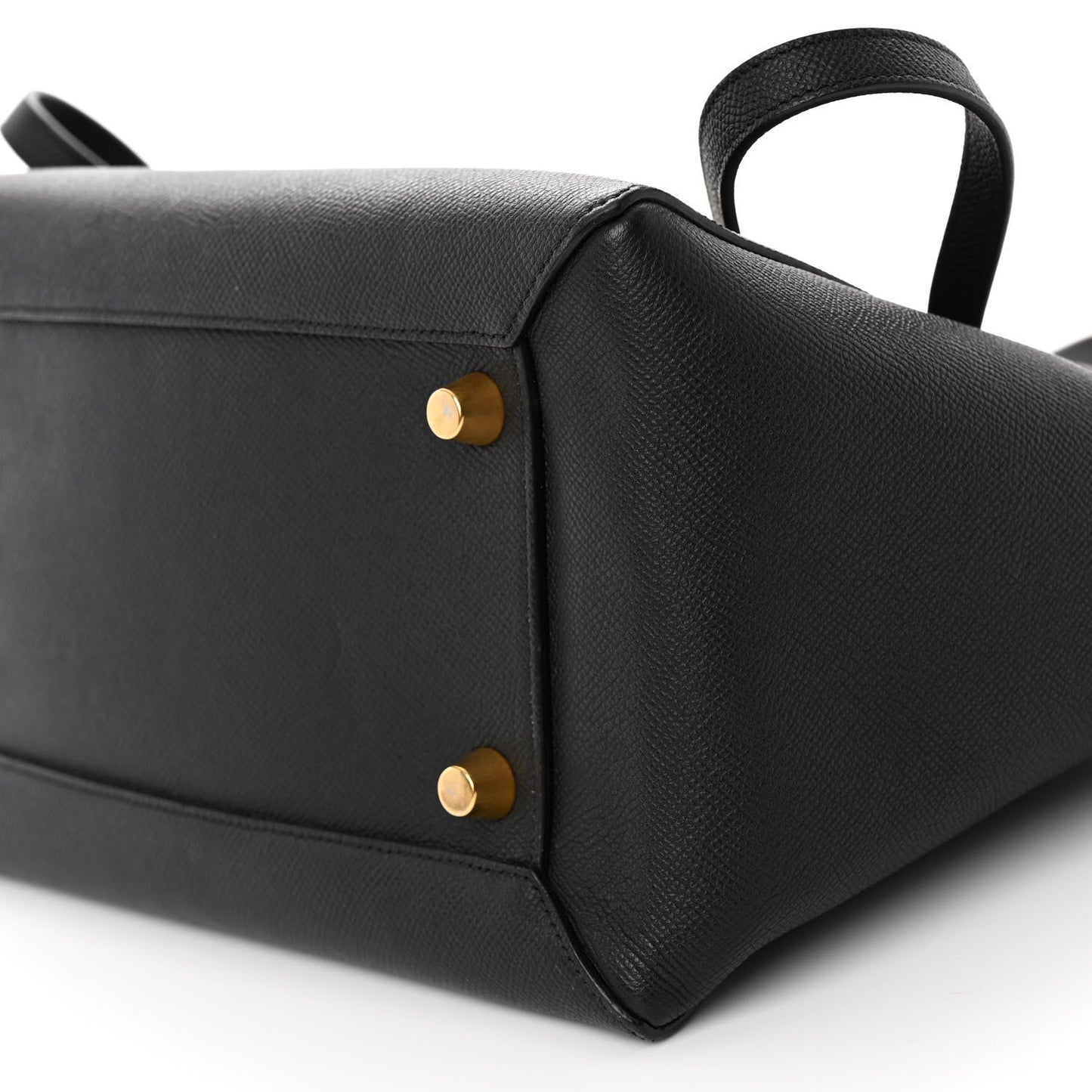 Grained Calfskin Micro Belt Bag Black