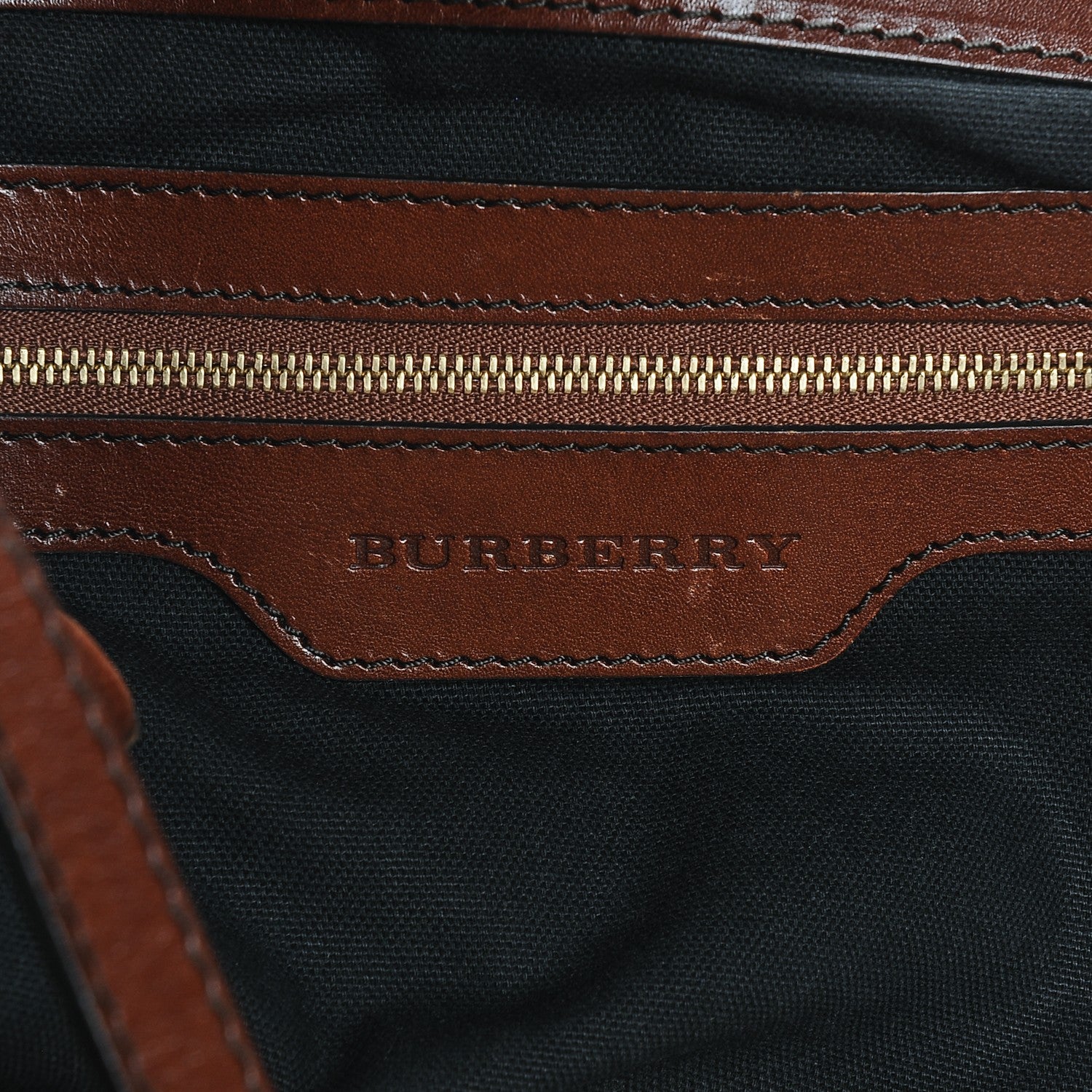 Burberry House Check Small Canterbury Tote Dark Tan 6 of 10