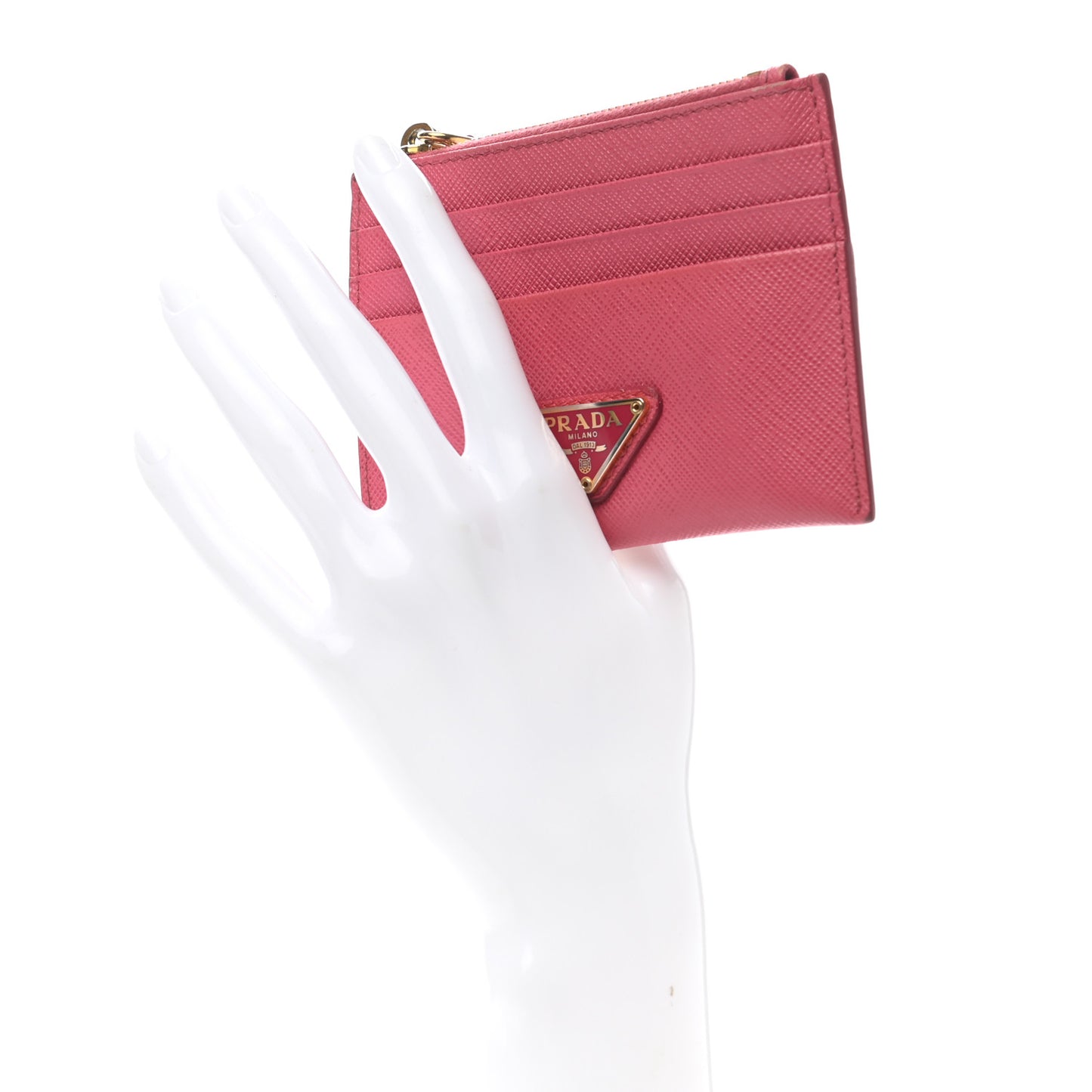Saffiano Zip Card Holder