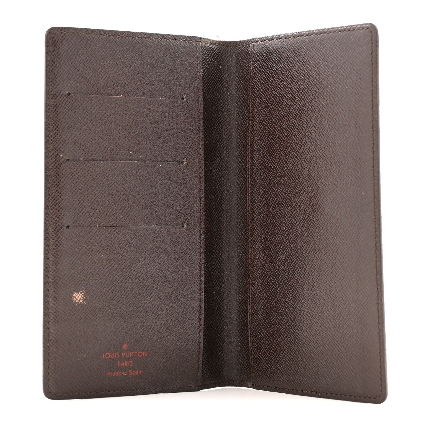 Damier Ebene Checkbook Cover Wallet